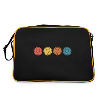 handball retro design handballer - Sac Retro - noir/or - Dos