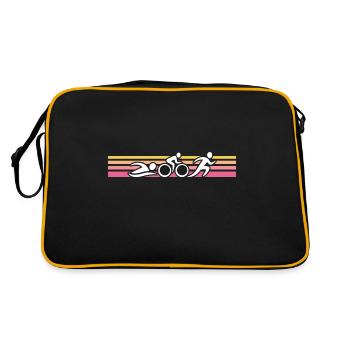 retro triathlon cadeau triathlon triathlete - Sac Retro - noir/or - Dos