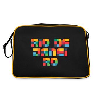 Rio De Janeiro Brazil CMYK Pop Art Style - Retro Bag - black/gold - Back