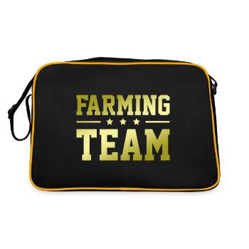 Farming Team - Retro Tasche - Schwarz/Gold - Hinten