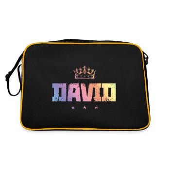 David - Retro Bag - black/gold - Back