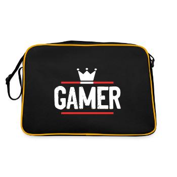 Gamer Beruf - Retro Tasche - Schwarz/Gold - Hinten