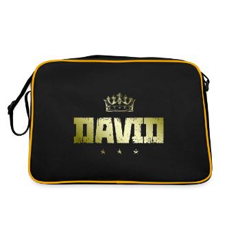 David - Retro Bag - black/gold - Back