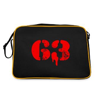 63 Number Symbol - Retro Bag - black/gold - Back