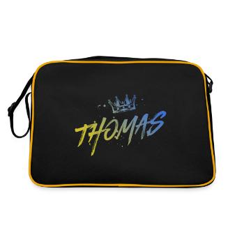 Thomas - Retro Bag - black/gold - Back