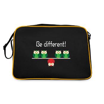 Soyez différent! Le slogan amusant est différent - Sac Retro - noir/or - Dos
