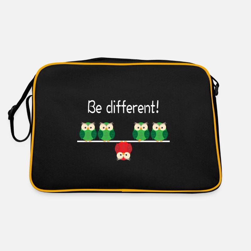 Soyez différent! Le slogan amusant est différent Sac Retro