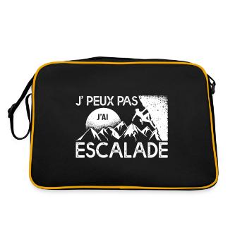 J'peux pas j'ai ESCALADE cadeau escalade bloc - Sac Retro - noir/or - Dos