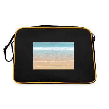 Pretty white wave - Retro Bag - black/gold - Back