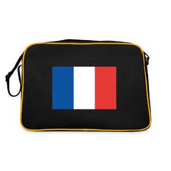 FRENCH FLAG - Retro Bag - black/gold - Back