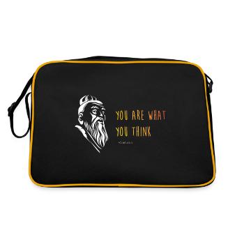Confucianism Confucius Proverbs - Retro Bag - black/gold - Back