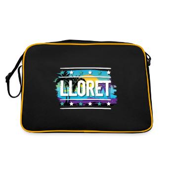 Lloret De Mar - Retro Tasche - Schwarz/Gold - Hinten