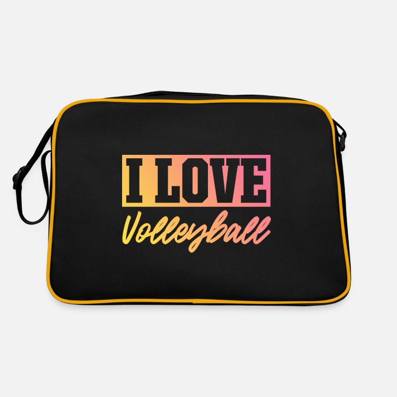 Ich liebe Volleyball Retro Tasche