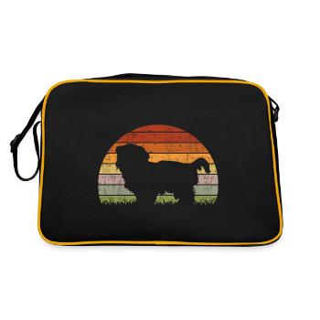 Shih Poo Shihpoo Dog Mix Vintage Retro - Retro Bag - black/gold - Back