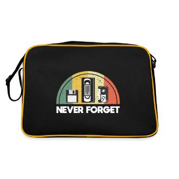 Never Forget Retro Vintage - Retro Bag - black/gold - Back