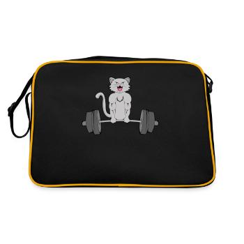 Cadeau de chat siamois Ragdoll Cat Sport Bengal Cat Sport - Sac Retro - noir/or - Dos