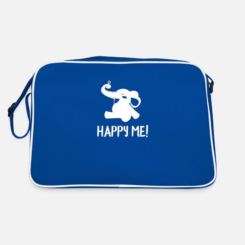 Elefant - elephant happy me! Retro Tasche