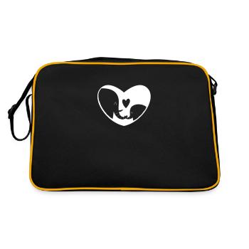 Elefant - elephant - Retro Tasche - Schwarz/Gold - Hinten