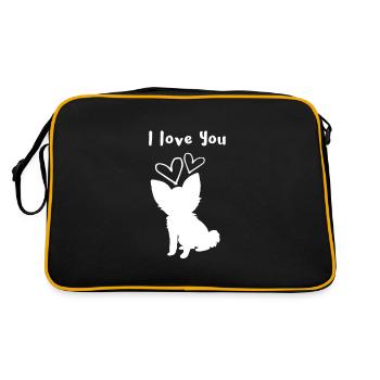 Chien - Chien / Animal Domestique / Amoureux des Animaux / Animal - Sac Retro - noir/or - Dos
