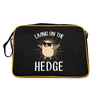 Living on the Hedge Cute Hedgehog - Retro Bag - black/gold - Back