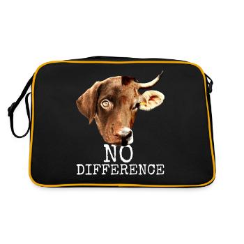 No Difference Pro Vegan Vegetarian Animal Welfare - Retro Bag - black/gold - Back