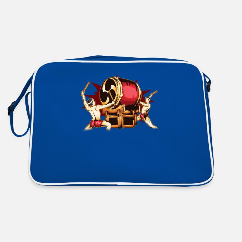 MaleTaiko Drummers Mitsudomoe Grafikdesign Retro Tasche