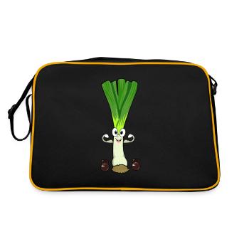 Aktives Fitness Lauch - Retro Tasche - Schwarz/Gold - Hinten