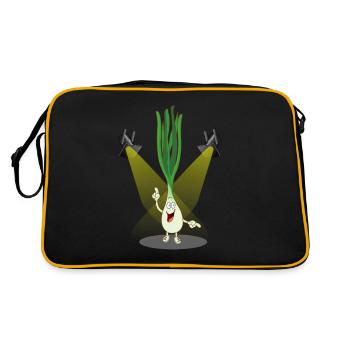 Dancing party leek - Retro Bag - black/gold - Back