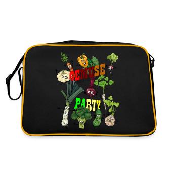 Fête des légumes - Sac Retro - noir/or - Dos