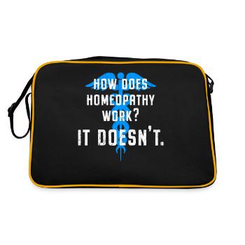Anti Homöopathie How Homeopathy Work - It Doesn't - Retro Bag - black/gold - Back