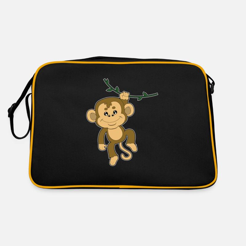 Monkey Monkey Orang Utan Gorilla Chimp Baboon Retro Bag