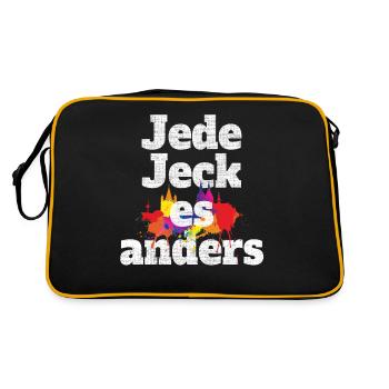 Kölsch jeden jeck es anders Kölner Grundgesetz Köln - Retro Bag - black/gold - Back