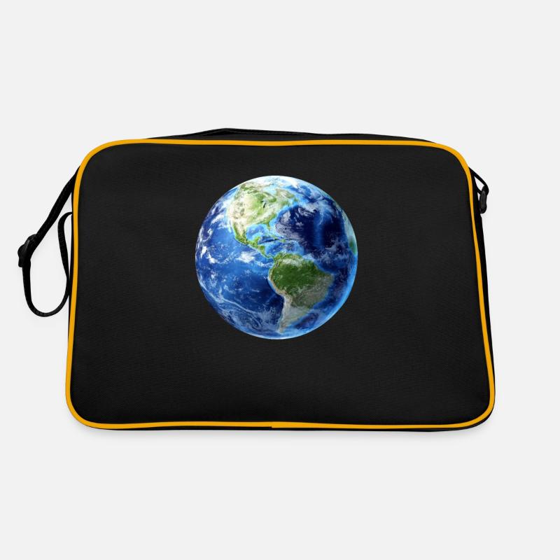 Planète terre - Sac Retro - noir/or