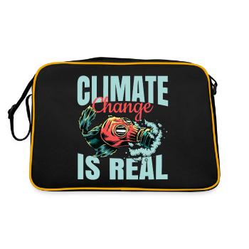 Changement climatique Protection de l’environnement Idée cadeau de protection de la nature - Sac Retro - noir/or - Dos