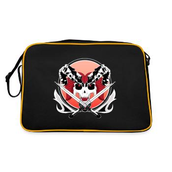 Crâne de guerrier - Sac Retro - noir/or - Dos
