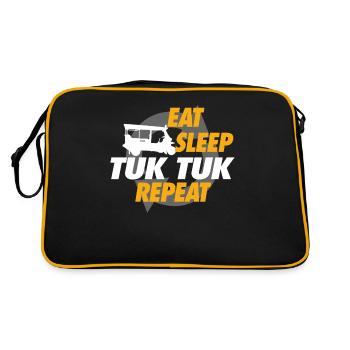 Eat Sleep Tuk Tuk Repeat pour les conducteurs de Tuk Tuk - Sac Retro - noir/or - Dos
