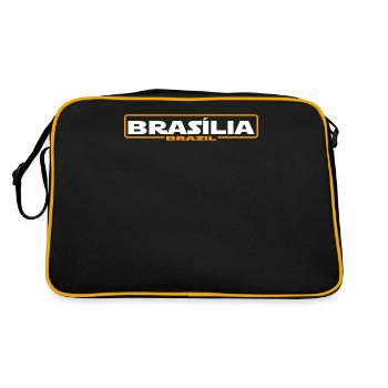 Brasilia, Brésil - Sac Retro - noir/or - Dos