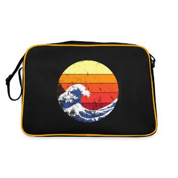 Retro wave japan - Retro Bag - black/gold - Back