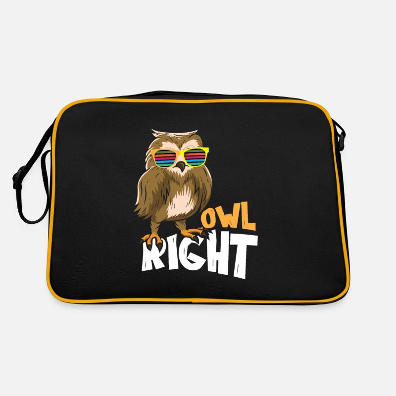 Owl right Retro Tasche