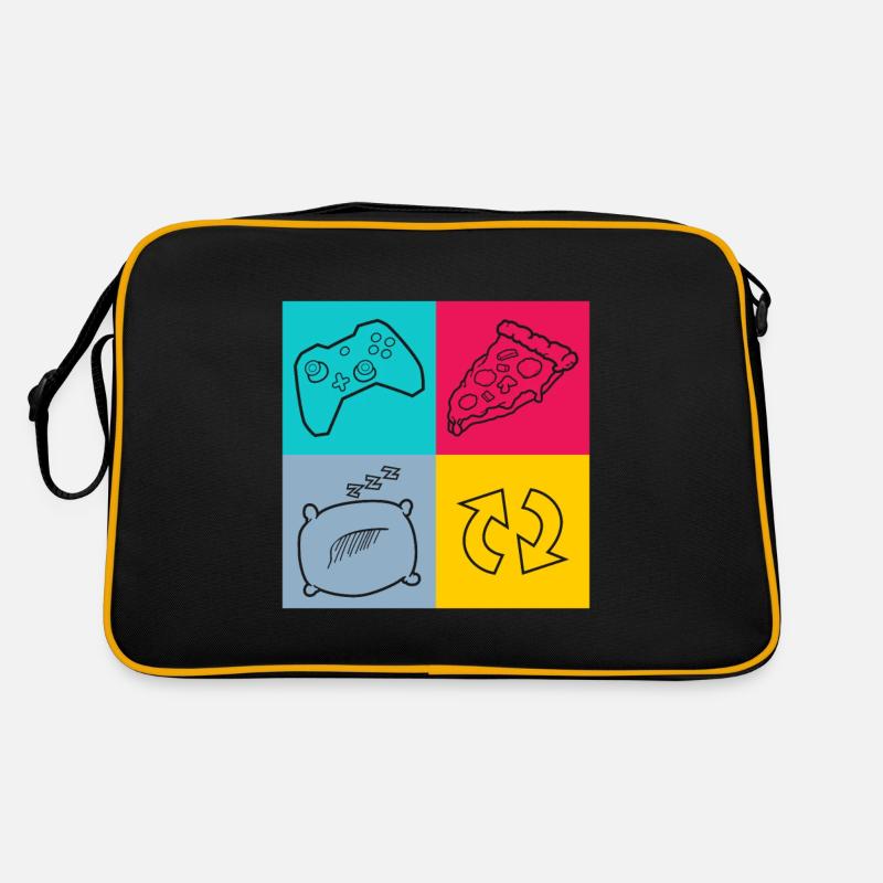 Pizza de routine pour les joueurs Sac Retro