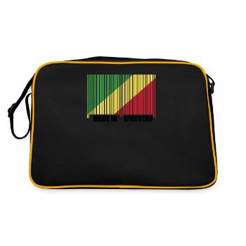 Fabriqué en République du Congo - Sac Retro - noir/or - Dos
