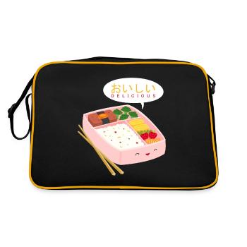 Idée de cadeau manga bento anime - Sac Retro - noir/or - Dos