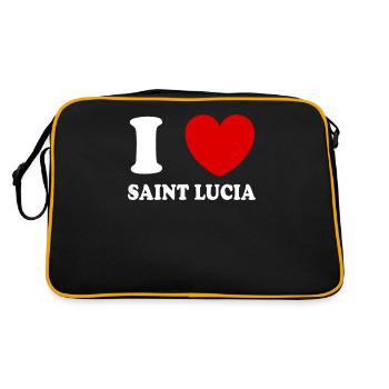 J'aime sainte lucie - Sac Retro - noir/or - Dos