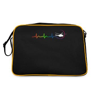 HELICOPTER HOMOSEXUAL - Retro Tasche - Schwarz/Gold - Hinten
