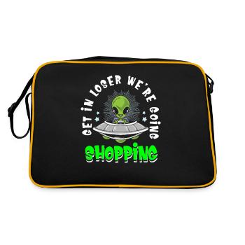 Alien Ufo Alien Aliens Zone 51 - Sac Retro - noir/or - Dos