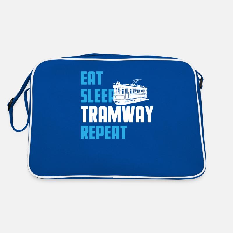 Eat. Sleep. Tramway. Repeat. Retro Tasche