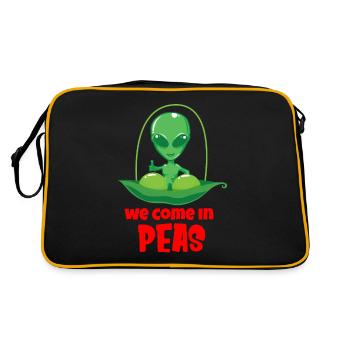 Alien Ufo Alien Aliens Zone 51 - Sac Retro - noir/or - Dos