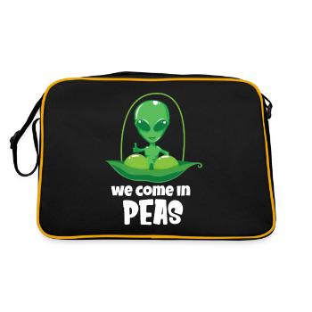 Alien Ufo Alien Aliens Zone 51 - Sac Retro - noir/or - Dos