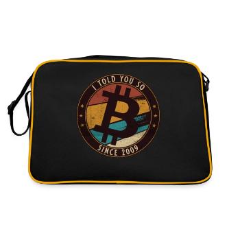 Je vous l'ai dit - Bitcoin et Crypto Design - Sac Retro - noir/or - Dos