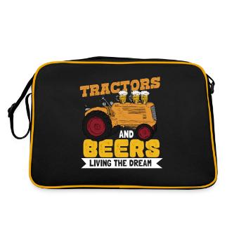 Tracteurs et bières vivant la bière Dream Trecker - Sac Retro - noir/or - Dos